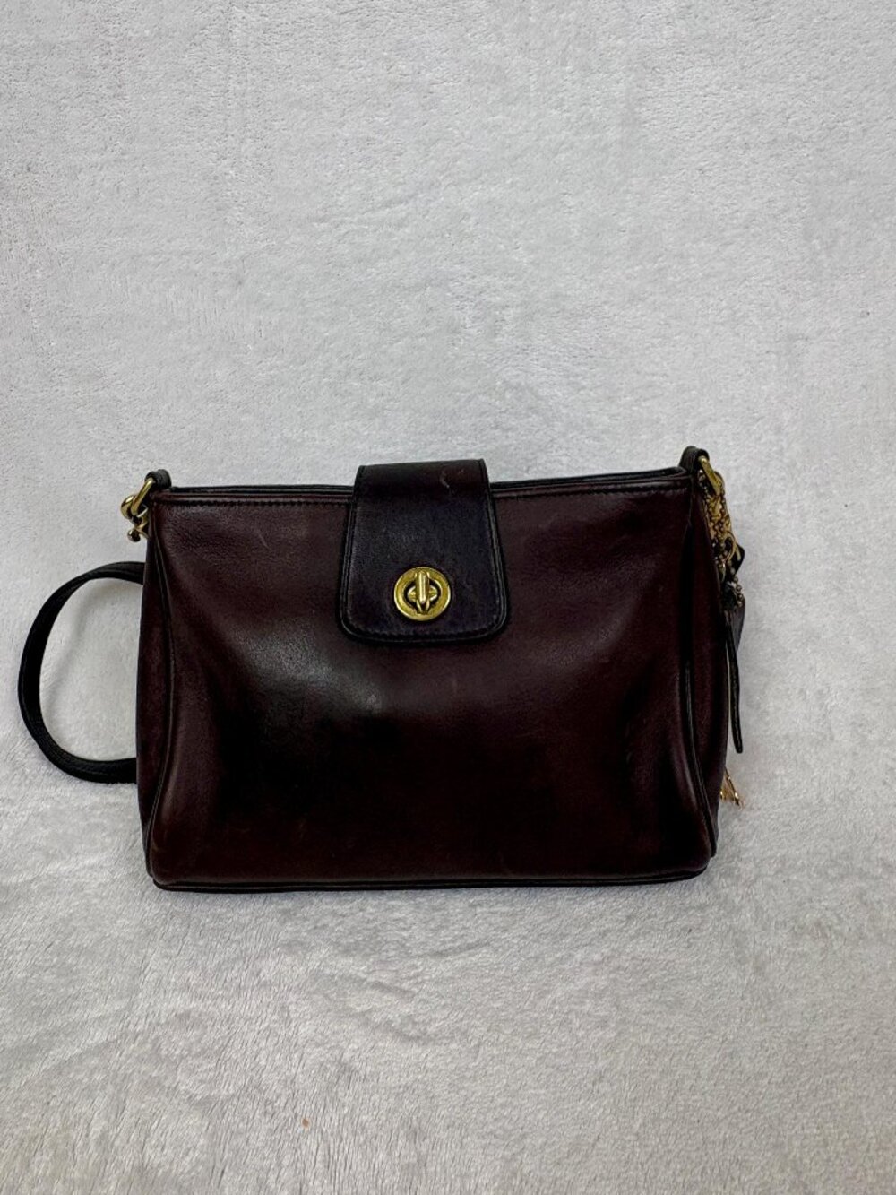 Vintage Coach Legacy Demi Crossbody in Mahogany With Charm
